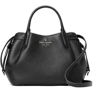 NWT Kate Spade Women's Dumpling Pebbeled Leather Small Satchel Bag, Black, OS